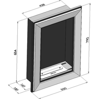 SimpleFire Frame 550 (нержавеющая сталь, со стеклом) Image #2