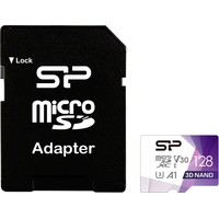 Silicon-Power Superior Pro microSDXC SP128GBSTXDU3V20AB 128GB + адаптер Image #1