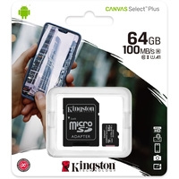 Kingston Canvas Select Plus microSDXC 64GB (с адаптером) Image #3