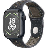 Apple Watch Nike Series 9 41 мм (алюминиевый корпус, полуночный/полуночный, спортивный силиконовый ремешок S/M)
