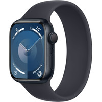 Apple Watch Series 9 41 мм (алюминиевый корпус, полуночный/полуночный, спортивный силиконовый ремешок, размер 7)