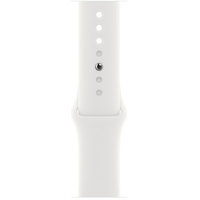 Apple Watch SE 2 44 мм (алюминиевый корпус, серебристый/белый, спортивные силиконовые ремешки S/M + M/L) Image #3
