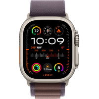 Apple Watch Ultra 2 LTE 49 мм (титановый корпус, титановый/индиго, текстильный ремешок размера M) Image #2