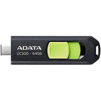 ADATA UC300 64GB (черный/зеленый)
