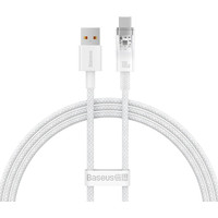 Baseus Explorer Series Fast Charging Cable with Smart Temperature Control 100W USB Type-A - USB Type-C (2 м, белый)