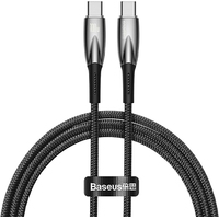 Baseus Glimmer Series Fast Charging Data Cable USB Type-C - Type-C 100W CADH000701 (1 м, черный)