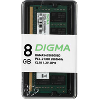 Digma 8ГБ DDR4 SODIMM 2666 МГц DGMAS42666008D