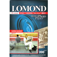 Lomond Суперглянцевая ярко-белая A6 200 г/м2 20л (1101113) Image #1