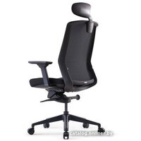 Bestuhl J1 Black Pl с подголовником и подлокотником (черная сетка/черная ткань) Image #4