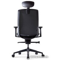 Bestuhl J1 Black Pl с подголовником и подлокотником (черная сетка/черная ткань) Image #5