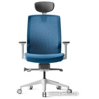Bestuhl J1 White Pl с подголовником и подлокотником (голубая сетка/голубая ткань) Image #2