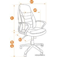 TetChair Inter (искусственная кожа, ткань, черный/серый/серый) Image #2