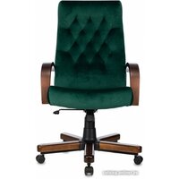Офисное кресло Бюрократ T-9928WALNUT Fabric (зеленый Italia Green/дерево) - Изображение №2 — Chaika Market