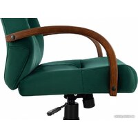Офисное кресло Бюрократ T-9928WALNUT Fabric (зеленый Italia Green/дерево) - Изображение №5 — Chaika Market