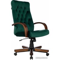 Офисное кресло Бюрократ T-9928WALNUT Fabric (зеленый Italia Green/дерево) — Chaika Market