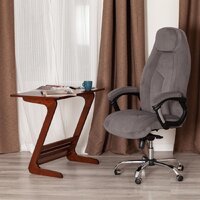 TetChair Boss Lux (флок, серый/серый перфорированный) Image #18