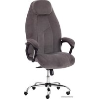 TetChair Boss Lux (флок, серый/серый перфорированный) Image #1