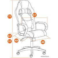 TetChair Driver (иск.кожа/ткань, черный/синий) Image #21