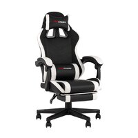 TopChairs Prophet с оттоманкой GF-8086 (черно-белый)