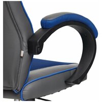TetChair Racer Gt кожзам/ткань (металлик/синий) Image #7