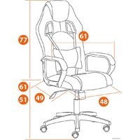 TetChair Driver ткань (синий/серый 36-39/TW-12) Image #24