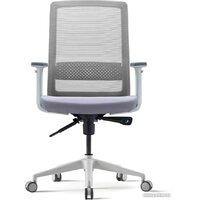 Bestuhl S30 White Pl без подголовника и рег. подлокотником (черная сетка/серая ткань) Image #8