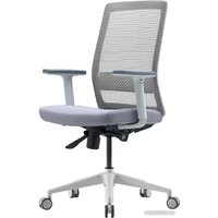 Bestuhl S30 White Pl без подголовника и рег. подлокотником (черная сетка/серая ткань)