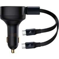 Baseus Enjoyment Retractable 2-in-1 Car Charger C+C 33W C00035500111-00 Image #1