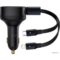 Baseus Enjoyment Retractable 2-in-1 Car Charger C+L 30W CGTX000001 Image #1