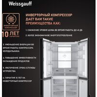 Weissgauff WCD 450 White Rock Glass NoFrost Inverter Image #2