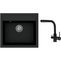 Aquasanita Quadro SQQ100 + Akvaduo 2663 L (черный металлик 601)