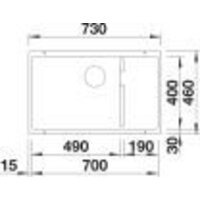 Blanco Subline 700-U Level 523456 (стальная корзина, белый) Image #3