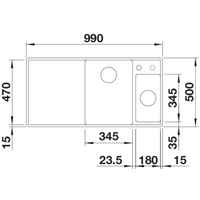 Blanco Axia III 6 S-F (разделочная доска из ясеня, алюметаллик) Image #2