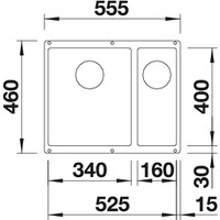 Blanco Subline 340/160-U (левая, алюметаллик) Image #2