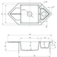 Deante Hexon ZQP S653 (серый металлик) Image #2