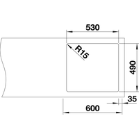 Blanco Andano 500-IF/A 525245 (с клапаном-автоматом, сатин) Image #6