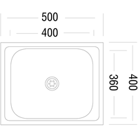 Ukinox Стандарт STD500.400 ----4С -С- (с сифоном) Image #2