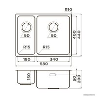 Omoikiri Tadzava 58-2-U/I-IN Ultra 15 IN-L (нержавеющая сталь) Image #2