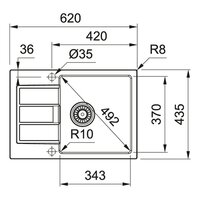 Franke Sirius 2.0 S2D 611-62 (435) Tectonite 143.0628.361 (белый) Image #2