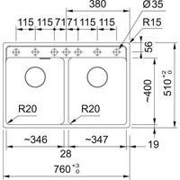 Franke Maris MRG 620-35-35 114.0661.783 (оникс) Image #3