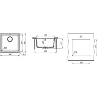 Aquasanita Fast SQF 102 + cмеситель Akvaduo 2663 L (черный металлик 601) Image #4