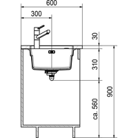 Franke Kubus 2 KNG 110-62 125.0528.620 (оникс) Image #4