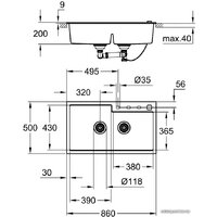 Grohe K500 90-C 86/50 2.0 31649AP0 (черный гранит) Image #3