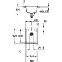 Grohe K700 50-C 40/50 1.0 31650AP0 (черный гранит) Image #2