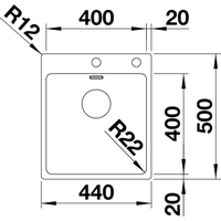 Blanco Andano 400-IF/A 525244 (с клапаном-автоматом, сатин) Image #3