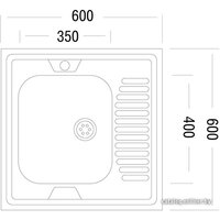 Ukinox STD600.600-5C 0R (с сифоном) Image #2