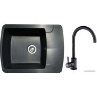БелЭворс Flexi L + смеситель W4998-3-22 (черный)