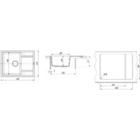 Aquasanita Rock SQR 102 + cмеситель Sabiaduo 2963 (черный металлик 601) Image #4