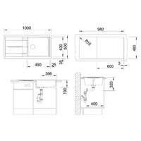 Blanco Metra XL 6 S Silgranit деликатный белый клапан автомат (527123) Image #2