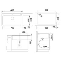 Blanco Naya XL 9 Silgranit вулканический серый (527316) Image #2